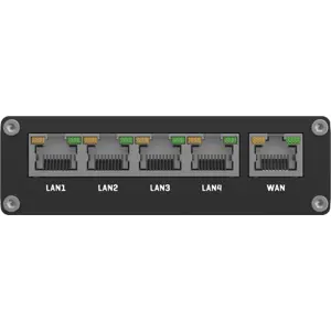 Router industrial Ethernet 10/100 c/ 5 portas, I/O digital, Firewall e suporte de VPN