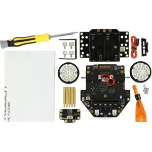 Robô Educativo micro:bit com Sensor Laser Matricial — Maqueen Plus V3 c/ suporte 4×AA