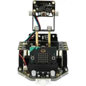 Robô Educativo micro:bit com Sensor Laser Matricial — Maqueen Plus V3 c/ suporte 4×AA