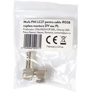 Ficha LC27 90º para cabo RG58