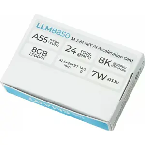 Módulo de aceleración IA M.2 M-Key 2242 con AX8850, NPU 24 TOPS y 8GB RAM