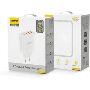 Carregador 3xUSB-A + USB-C PD 20W QC3.0 18W+ 2x12W