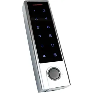 Leitor de controlo de acesso c/ PIN + RFID 125 kHz + impressão digital + app Tuya Smart (Wi-Fi) - teclado retroiluminado IP66