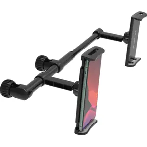 Suporte de telemóvel/tablet duplo ajustável para banco traseiro automóvel