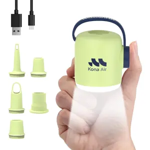 Mini Compressor 3-em-1 - Compressor, Lanterna e Powerbank - Verde