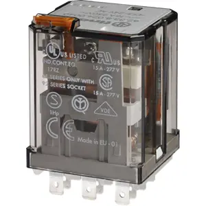 Relé industrial 230VAC 16A 3PST-NO (8 Faston)