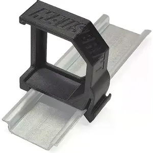 Suporte de calha DIN para Shelly Dimmer 0/1-10V PM Gen3 [Flame Retardant] - preto - 90º