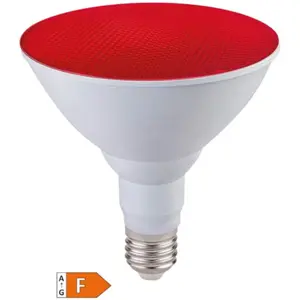 Lámpara LED E27 PAR38 15W roja IP65