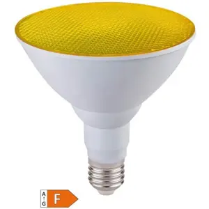 Lámpara LED E27 PAR38 15W amarilla IP65