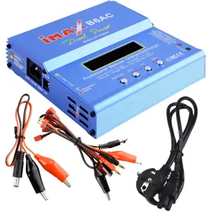 Carregador inteligente 80W para baterias Li-ion/LiPo/LiFe/NiCd/NiMH/Pb