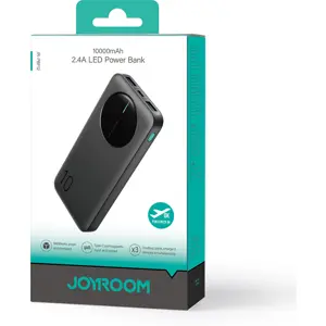 Powerbank 10000mAh (2x USB-A + USB-C) PD / QC - preto