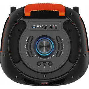Coluna Bluetooth Portátil 600W 2x10''(USB/BT/SD/AUX) TWS LED RGB + 2 microfones