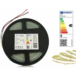 Fita LED COB 3000K (branco quente) 12VDC 1100lm/m 6W/m (30W) IP67 - rolo de 5m
