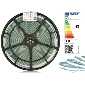 Fita LED COB 6000K (branco frio) 12VDC 1100lm/m 9.6W/m IP67 - rolo de 20m