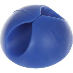 Organizador de cables (Ø8mm) adhesivo - Azul - Ø28x15mm