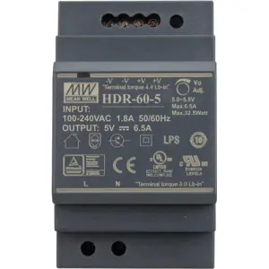 Fuente de alimentación para carril DIN 5VDC 6.5A 32.5W