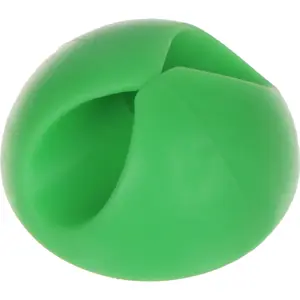 Organizador de cables (Ø8mm) adhesivo - verde - Ø28x15mm