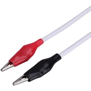 Pontas de prova c/ ficha banana 4mm - crocodilos isolados 10A - 800mm
