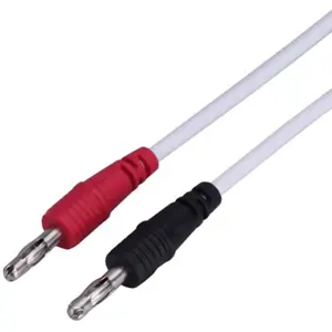 Pontas de prova c/ ficha banana 4mm - crocodilos isolados 10A - 800mm