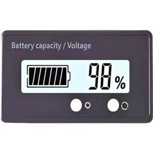 Voltímetro digital c/ indicador capacidade de bateria 12–84Vdc