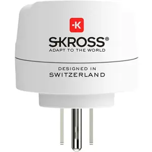 Adaptador de viagem Schuko (tipo F) ➝ USA/Japão (tipo B)