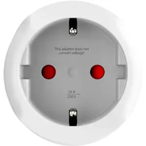 Adaptador de viagem Schuko (tipo F) ➝ USA/Japão (tipo B)