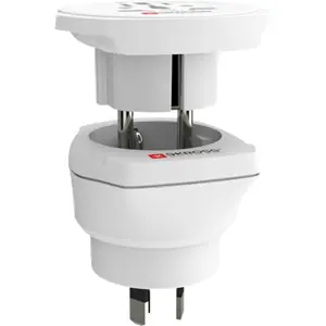 Adaptador de viagem Universal ➝ Schuko + Austrália/China [Combo]