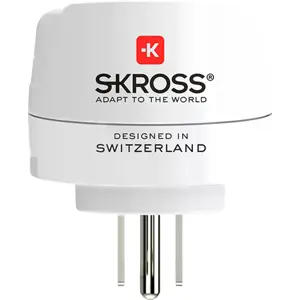 Adaptador de viagem Schuko (tipo F) ➝ USA/Japão (tipo B)