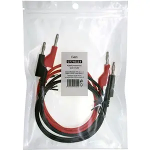 Conjunto de ponta de prova macho-macho - preto/vermelho - 1.0m