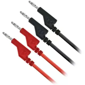 Conjunto de punta de prueba macho-macho - negro/rojo - 1.0m
