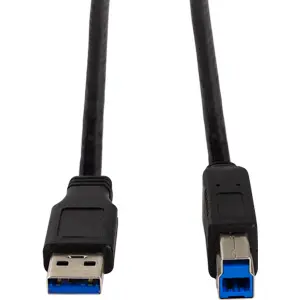 Cabo USB-A 3.0 macho <-> USB-B 3.0 macho 5Gbps - preto - 2 m