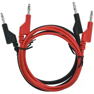 Conjunto de ponta de prova macho-macho - preto/vermelho - 1.0m
