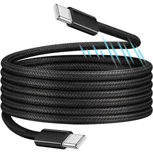 Cabo USB-C <-> USB-C PD 100W 480Mbps magnético - preto - 1 m