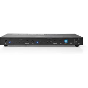 Repartidor / Comutador de HDMI Ultra HD 4K 18Gbps (2 out - 4 in) + 2x TosLink + 2 Jack 3.5