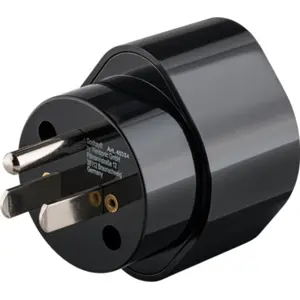 Adaptador de viagem Schuko (tipo F) ➝ USA/Japão (tipo B)