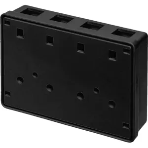 Caja para conectores Keystone 4 puertos - negra