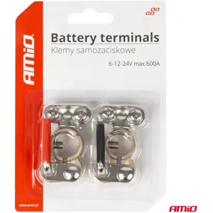 Conjunto de Bornes de bateria com aperto fácil p/ cabos 4..12.8mm