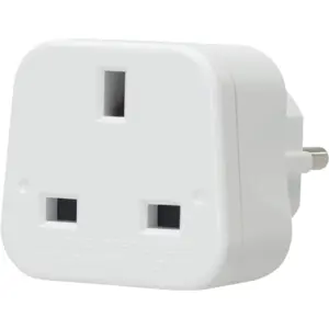 Adaptador de viagem UK (tipo G) ➝ Schuko (tipo F)
