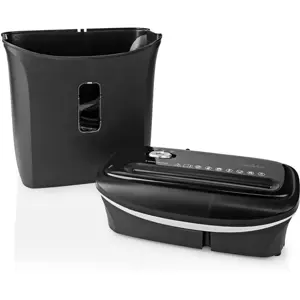 Trituradora de papel 6x A4 12l 300W - preta