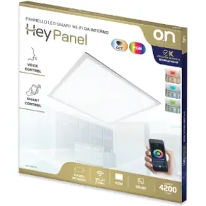 Painel LED quadrado inteligente Wi-Fi 40W 4200lm RGB+CCT (3000/4000/6000K) 595x595x32mm