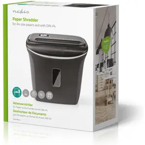 Trituradora de papel 6x A4 12l 300W - preta