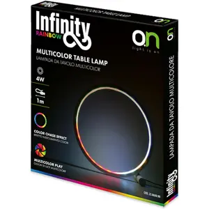 Lámpara de mesa redonda RGB 4W 80lm - conexión USB - Ø300x130mm