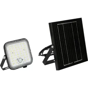 Projetor solar LED 50W 1400lm 4000K (branco neutro) c/ PIR + comando - IP65