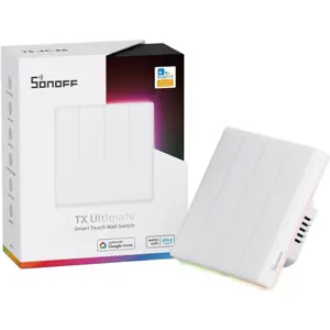 Interruptor simple de 4 ganglios) Smart WiFi táctil empotrable con RGB + vibración + sonido