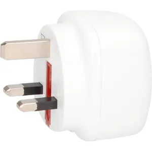 Adaptador de viagem Schuko (tipo F) ➝ UK (tipo G)