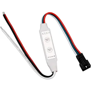 Controlador compacto p/ fitas LED digitais monocromáticas (1024 Pixels) - 12-24Vdc 100W