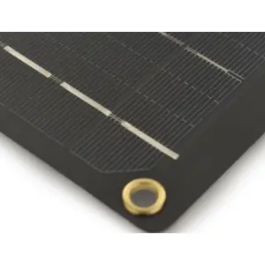 Painel solar monocristalino portátil 6W 5V 1A c/ conector USB-A - 275×170mm
