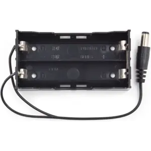 Suporte de pilhas 2x 18650 com conector DC2.1